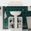 Mobile Sotto Lavabo Bagno 2 Ante 60X30x60,5 cm in MDF Bianco-5