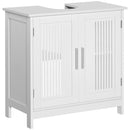 Mobile Sotto Lavabo Bagno 2 Ante 60x30x60 cm in MDF Bianco-1