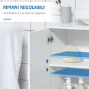 Mobile Sottolavello da Bagno 60x30x60 cm in MDF Bianco-7