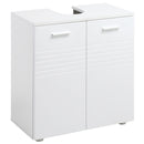 Mobile Sotto Lavabo Bagno 2 Ante 60x30Px62,5 cm in Legno Bianco-1