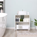 Mobile Sotto Lavabo Bagno 2 Ante 60x30Px62,5 cm in Legno Bianco-4