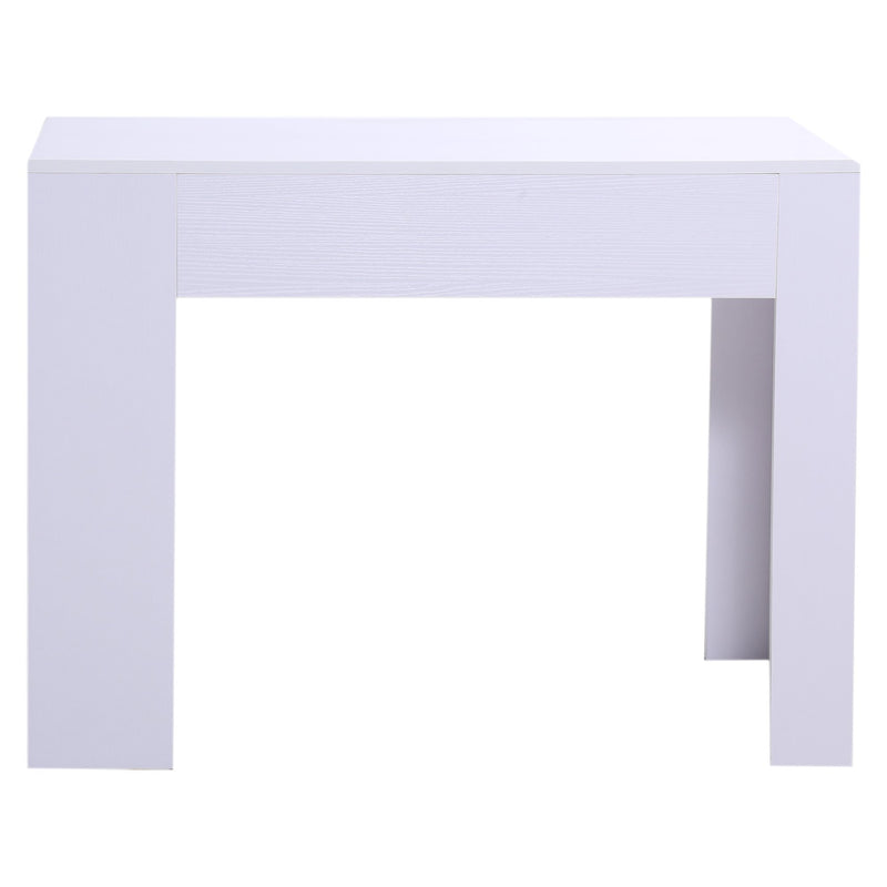 Scrivania da Ufficio con 3 Ripiani in Legno Bianco 100x60x75 cm -5