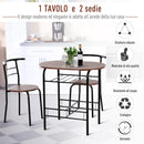 Set Tavolo 80x50x76 cm e 2 Sedie  Rustic-4