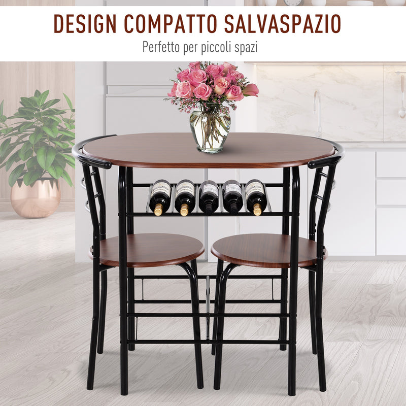 Set Tavolo 80x50x76 cm e 2 Sedie  Rustic-5