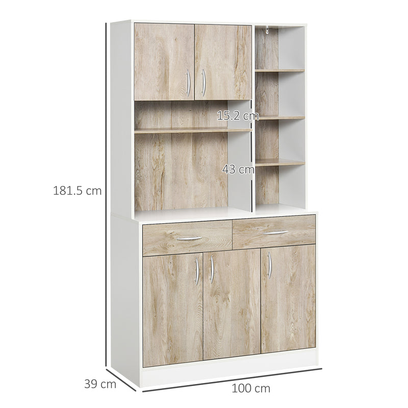 Mobile da Cucina Credenza  con Ante Cassetti e Vani Apeti 100x39x180 cm -3