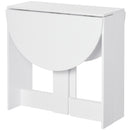 Tavolo Pieghevole Salvaspazio 104x76x73,7 cm in Legno Truciolare Bianco-7