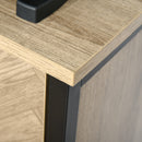 Credenza 3 Ripiani 2 Ante 120x39,2x76 cm in Legno Rovere-9