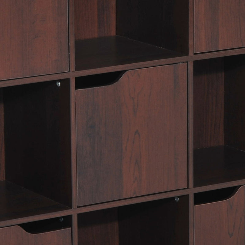 Libreria in Legno da Terra con 9 Scompartimenti Marrone 89.5x30x93 cm -8