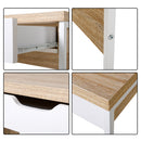 Scrivania da Ufficio con Cassetto in Legno e Metallo 100x50x75 cm -9