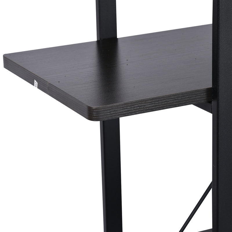 Libreria Scaffale a 4 ripiani aperti stile industriale in acciaio Nero 105x33.8x138 cm -5