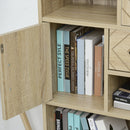 Libreria 60x30x150 cm con Ante e Cassetti in Legno -7