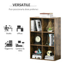 Libreria 6 Ripiani 65,5x30x97,5 cm in Legno Marrone-7