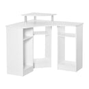 Scrivania Angolare da Ufficio 90x90x83,5 cm in Legno Bianco-1