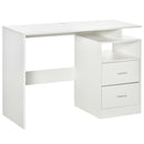 Scrivania da Ufficio 108x48x76 cm in Legno Bianco-1