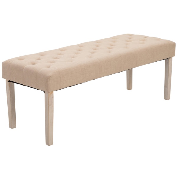 Bank aus Polyestergewebe 133 x 49 x 50 cm Beige online