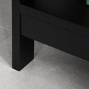 Consolle Ingresso 2 Cassetti 100x30,5x80 cm in MDF Nero-8