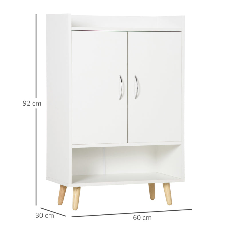 Mobile Scarpiera 60x30x92 cm in Legno Truciolare Bianco-3