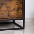 Mobile Credenza 1 Cassetto 73x45,5x76 cm in Legno e Metallo  Nera-8