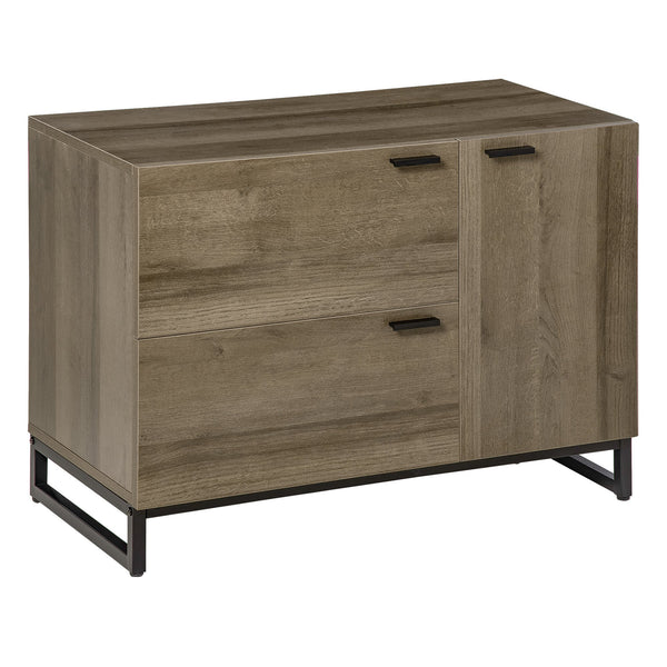 Sideboard 2 Schubladen 1 Tür 80x41,5x58 cm in Holz und Metall acquista