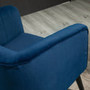 Poltroncina Imbottita 71x49x94 cm in Tessuto Vellutato Blu-9