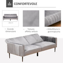 Divano 3 Posti 203x84x83 cm in Velluto Grigio Scuro-6