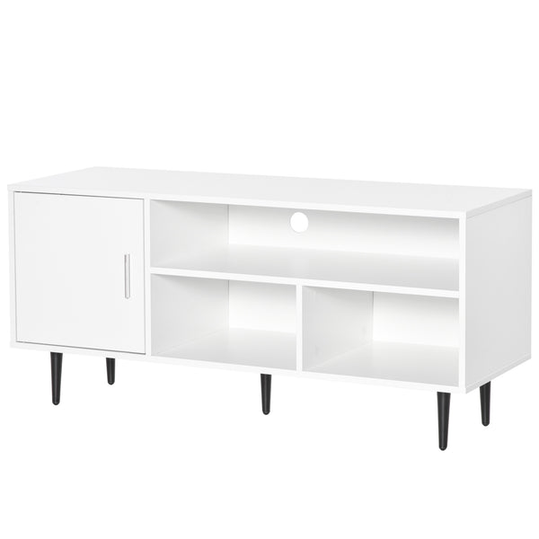 acquista TV-Schrank 1 Tür 3 Regale 120 x 40 x 55 cm aus weißem MDF