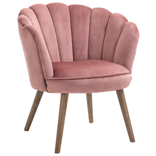 Gepolsterter Sessel 66x72x79 cm in rosa Samt prezzo