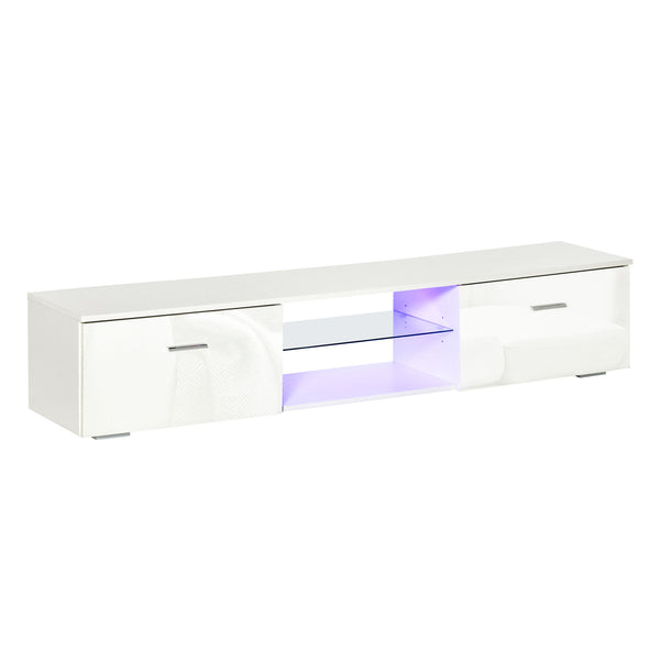 TV-Schrank bis zu 55 Zoll 160 x 35 x 30 cm mit weißen LED-Leuchten acquista