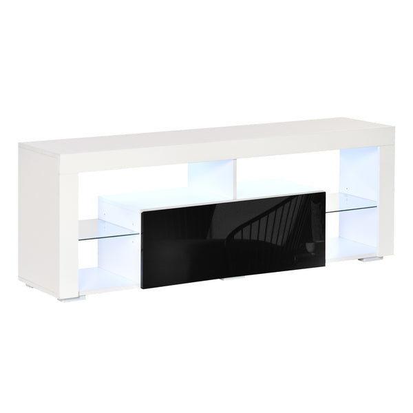 prezzo TV-Schrank bis 55 Zoll 140 x 35 x 52 cm mit weißen LED-Leuchten