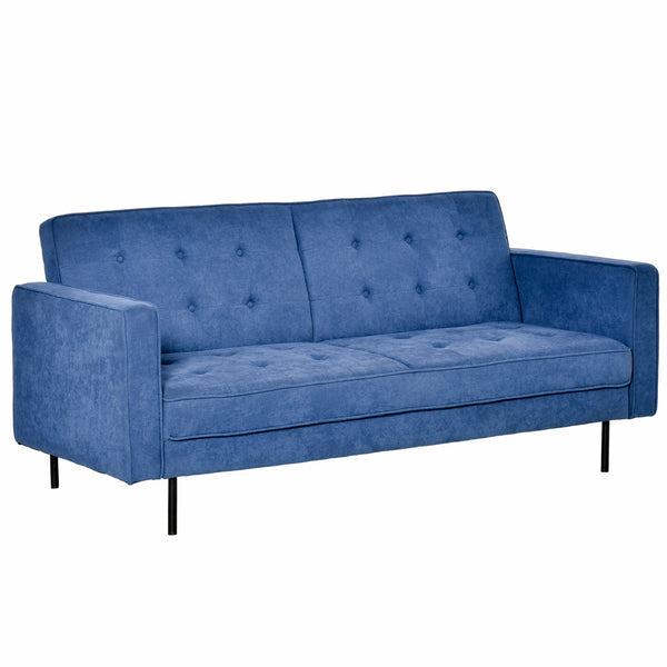 prezzo 3-Sitzer Schlafsofa 187 x 91 x 85 cm in blauem Stoff