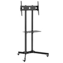 Carrello Supporto per TV 32"-65" Vesa 60x40 cm in Acciaio Nero-1