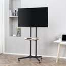 Carrello Supporto per TV 32"-65" Vesa 60x40 cm in Acciaio Nero-2