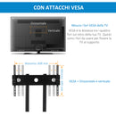 Carrello Supporto per TV 32"-65" Vesa 60x40 cm in Acciaio Nero-6