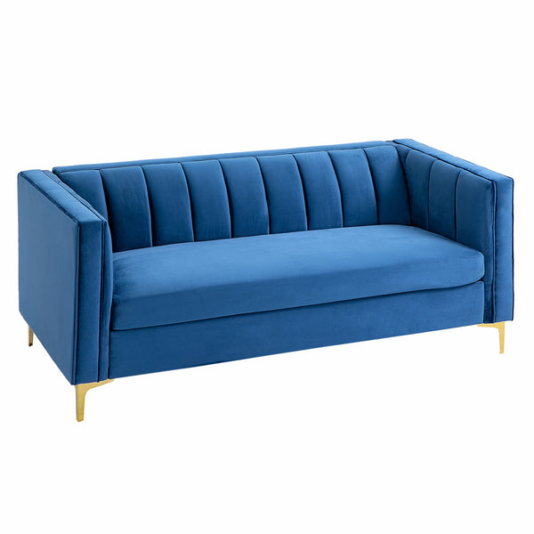 prezzo 3-Sitzer-Sofa 181 x 86 x 78 cm in blauem Samt