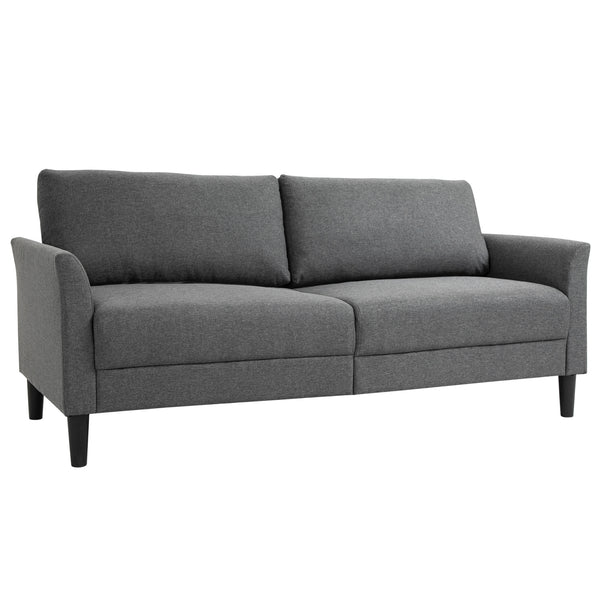 2-Sitzer-Sofa 191 x 79 x 87 cm in grauem Stoff in Leinenoptik prezzo