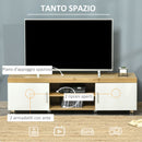 Mobile TV 140x40x41,5 cm per TV fino a 63 Quercia e Bianco-4