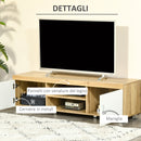 Mobile TV 140x40x41,5 cm per TV fino a 63 Quercia e Bianco-6