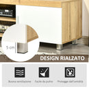 Mobile TV 140x40x41,5 cm per TV fino a 63 Quercia e Bianco-7