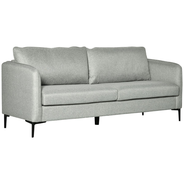 sconto 3-Sitzer-Sofa 193 x 78 x 71 cm aus grauem Polyestergewebe