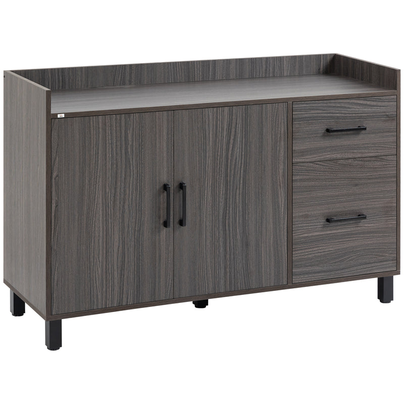 Schrank 2 Türen 2 Schubladen 120x40x80 cm in Grey Wood – acquista su  Giordano Shop