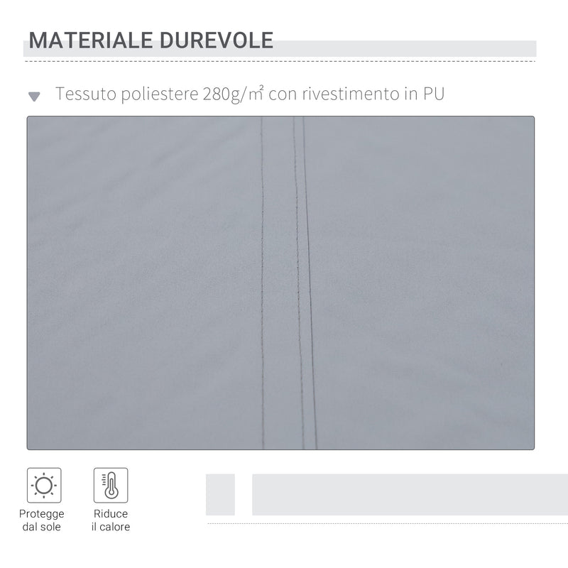 Tenda da Sole Avvolgibile a Parete 295x245 cm in Alluminio e Poliestere Grigio-4