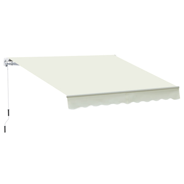 online Wand-Rollmarkise 295 x 245 cm in Aluminium und weißem Polyester