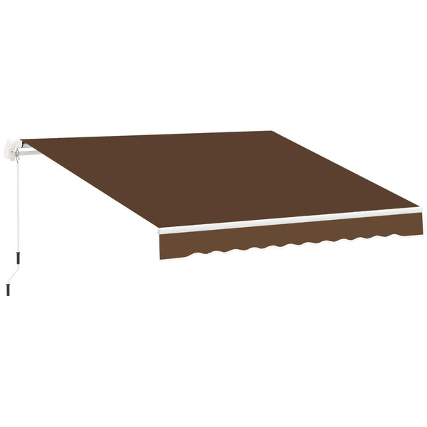 sconto Wand-Rollmarkise 395 x 245 cm aus Metall und rostrotem Polyester