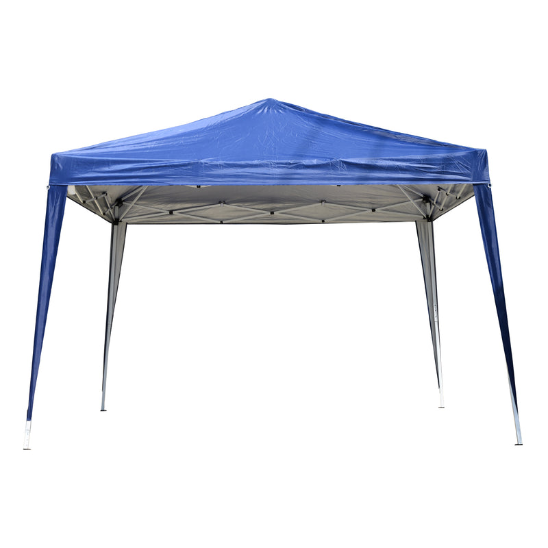 Gazebo da Giardino 3x3m in Acciaio Pieghevole Tessuto Oxford Blu -4