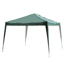 Gazebo da Giardino 3x3m in Acciaio Pieghevole Tessuto Oxford Verde -1