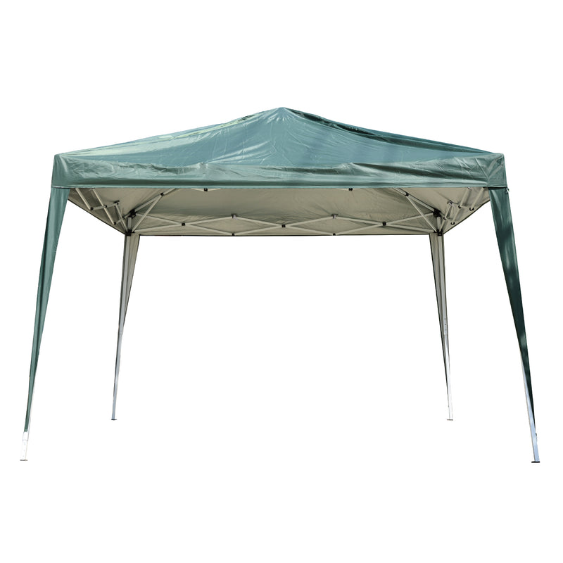 Gazebo da Giardino 3x3m in Acciaio Pieghevole Tessuto Oxford Verde -4