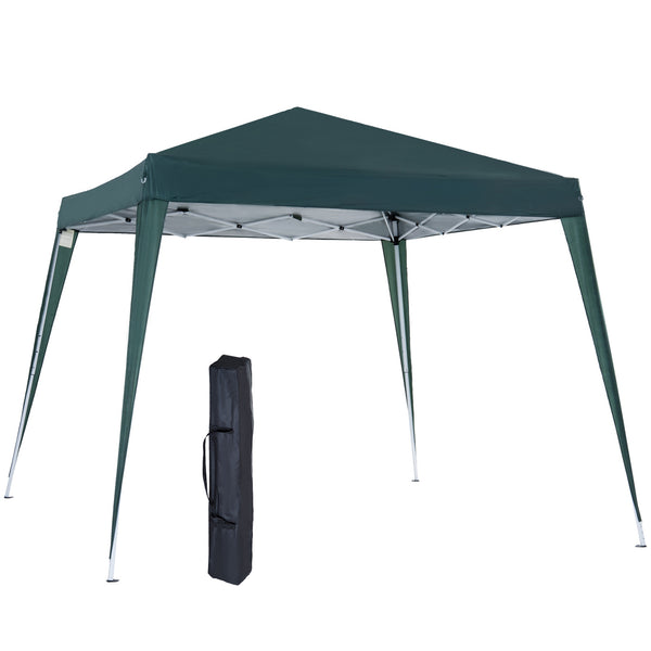 sconto Faltbarer Gartenpavillon 297 x 297 x 250 cm aus Stahl und grünem Oxford-Stoff