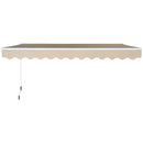 Tenda da Sole Avvolgibile a Parete 3.95x2.5m in Poliestere Beige -1