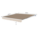 Tenda da Sole Avvolgibile a Parete 3.95x2.5m in Poliestere Beige -2