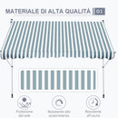 Tenda da Sole a Muro 300x150 cm in Metallo e Poliestere Verde-4